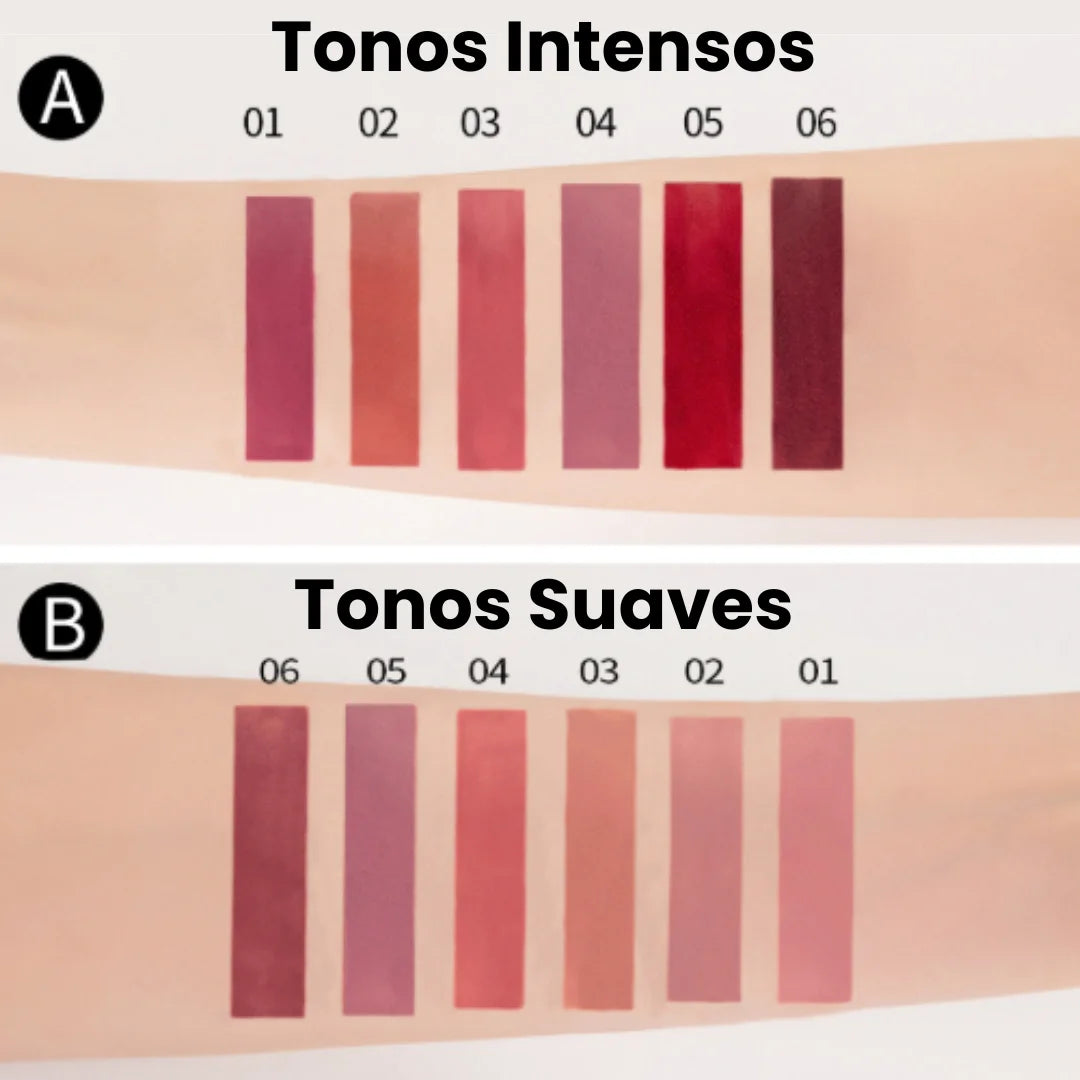 SET DE 6 LABIALES MATE HANDAIYAN – Color intenso y duración prolongada