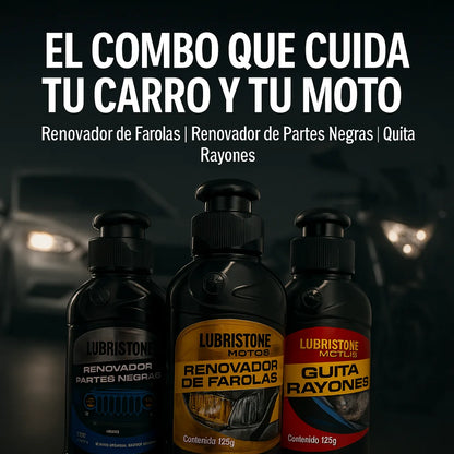 KIT RENOVACION LUBRISTONE - Devuelve la apariencia de auto nuevo en minutos.