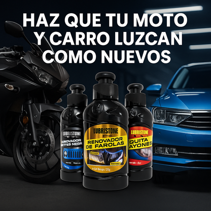 KIT RENOVACION LUBRISTONE - Devuelve la apariencia de auto nuevo en minutos.
