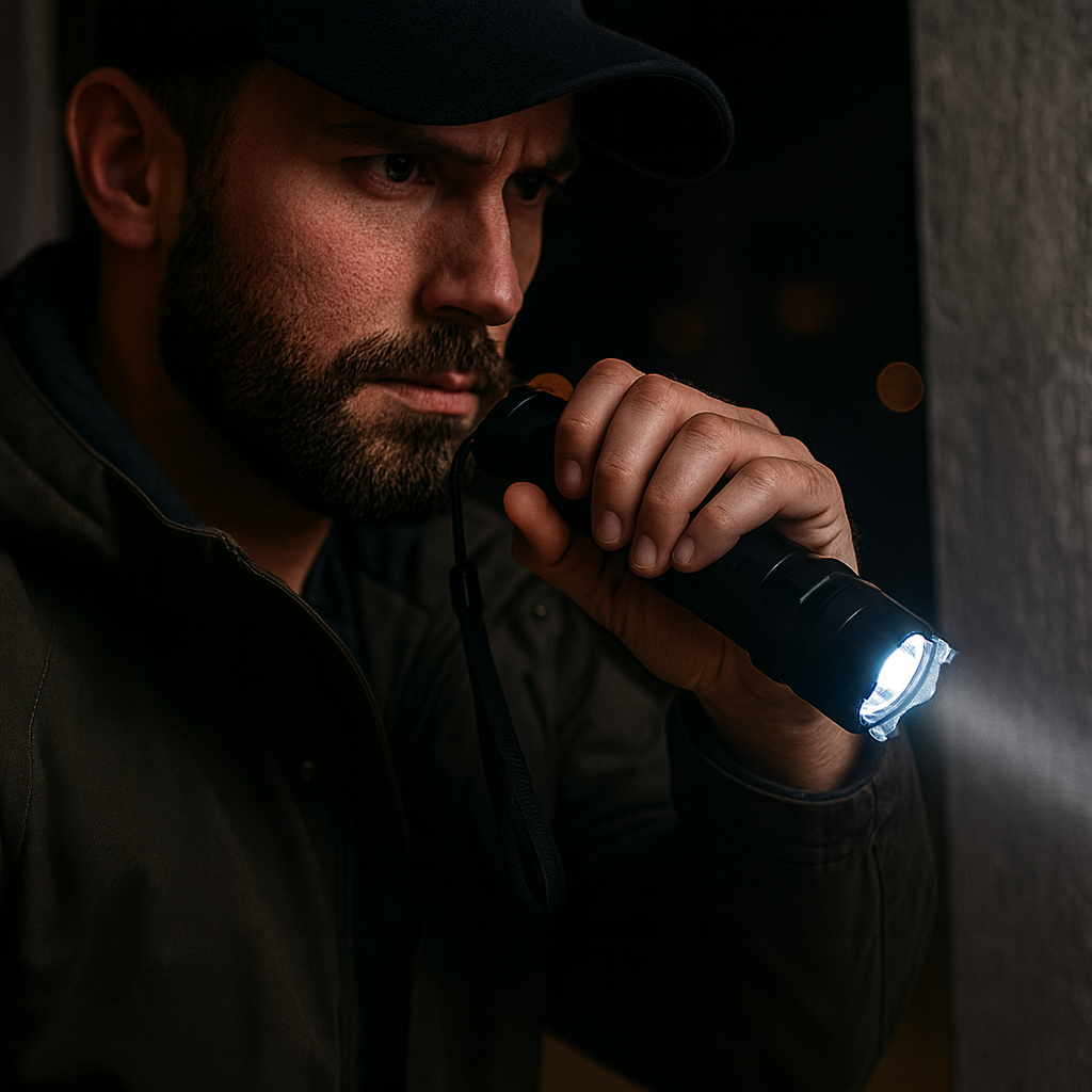 LINTERNA TASER ELECTRICA RECARGABLE - Luz máxima + Defensa segura