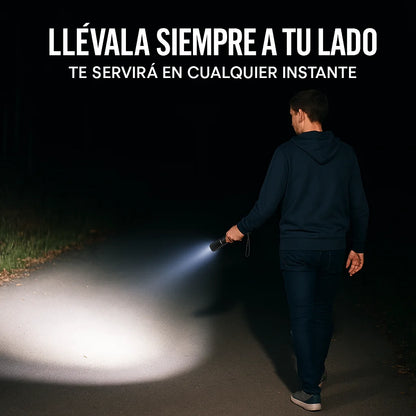 LINTERNA TASER ELECTRICA RECARGABLE - Luz máxima + Defensa segura